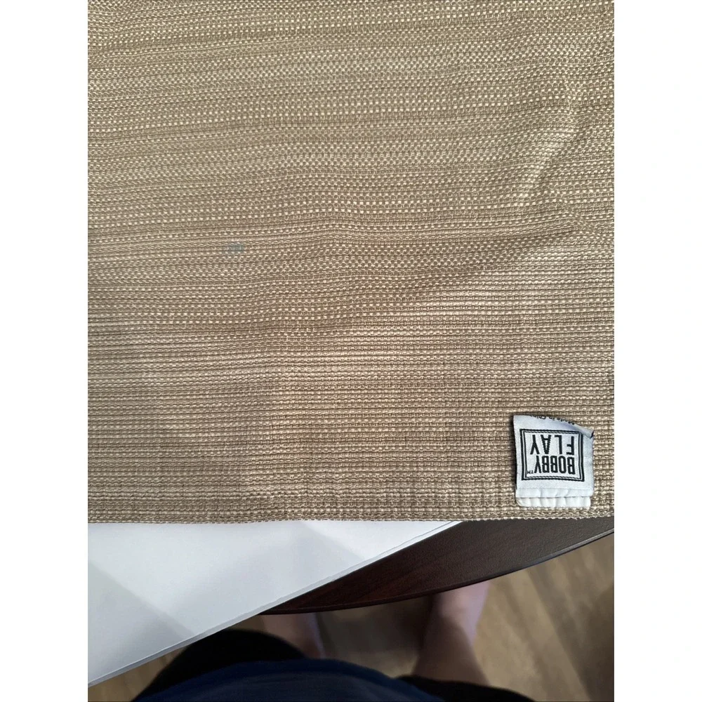 Bobby Flay Kitchen Placemats Tan Textured Woven Cotton Blend Set of 4